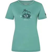 Super.natural - Women's Mrs Crab Tee - Camiseta de merino size M, verde/ various