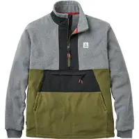 Passenger - Marcas - Woodland 2.0 Hoodless 1/2 Zip Recycled Polar Fleece Grey Marl Khaki - Talla S - Gris