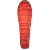 Rab - Alpine 0C / 32F - Saco de dormir de plumas size Long - Body Size: 200 cm, dark horizon /rojo