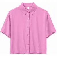 Mazine - Women's Short Sleeve Viscose Shirt - Blusa size L, fucsia/blanco