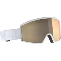 SCOTT - Máscaras de esquí - Ambit Compact LS Mineral White AMP LS Bronze Chrome S1-3 de Silicona - Blanco