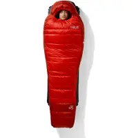 Rab - Sacos de dormir para trekking - Alpine -18C / 0F Dark Horizon/Tuscan Red - Talla Izquierda - Rojo