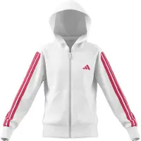 Adidas - Kid's Essentials Full Zip Hoodie - Sudadera size 164, gris/blanco