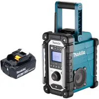 Makita Radio de obra con batería DMR 116 M1 14,4 - 18 V AM FM AUX + 1 batería de 4,0 Ah - sin cargador