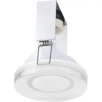 Forlight Lámpara empotrada de techo, modelo "Downlight", de 90 mm de diámetro, para bombilla GU10, color blanco, con difusor de cristal