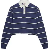 Superdry Polo De Manga Larga Athletic Essential Cropped Stripe Rugby