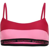 Superdry para mujer. W3010396A Top de bikini elástico tipo bralette rosa (L), Beachwear, Poliéster Reciclado, Sostenible, outlet 20