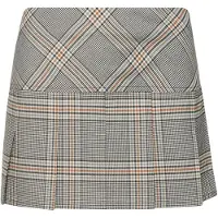 Superdry para mujer. W7210267A Falda 1/2 plisada a cuadros gris (M), Casual, Poliéster, outlet 2026.