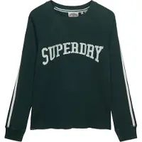 Superdry para mujer. W6012134A Camiseta Graphic verde (XS), Casual, Algodón, Manga larga, outlet 2026.