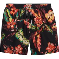 Superdry para hombre. M3010264A Bañador Hawaiian Print 16 negro (L), Beachwear, Poliéster Reciclado, outlet 2026.
