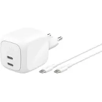 Belkin Cargador De Pared Usb-c Dual Usb-c 67w Pd Pps + 2m Kabel Wch020kq2mwh-b6