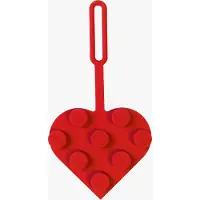 LEGO Etiqueta Para Equipaje en Forma de Corazón 3x3 (Roja)
