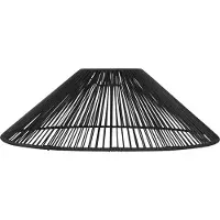 Star Trading Pantalla para lámpara VIDE, resistente a la intemperie, para bombillas E27, color negro, diámetro: 58 cm, altura: 18,5 cm