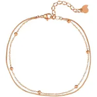 Hey Happiness Joyería para pies 'Sea Beads' oro rosa