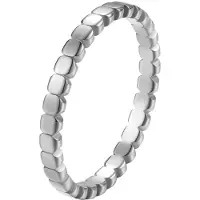 Hey Happiness Anillo 'Stacked Bead' plata