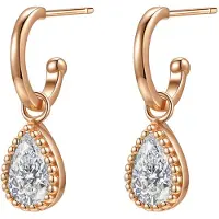 Hey Happiness Pendientes 'April Birthstone' oro rosa