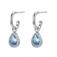 Hey Happiness Pendientes 'December Birthstone' plata