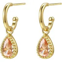 Hey Happiness Pendientes 'January Birthstone' oro