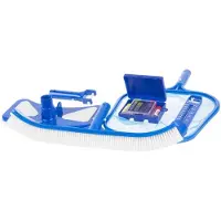 STREND PRO Kit inicial de mantenimiento de piscina Pool, 5 piezas, cepillo, res, cabezal de aspiración y termómetro
