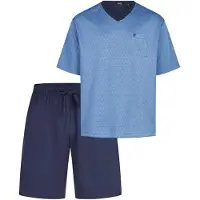Hajo Pijama corto 'Klima Light' azul / azul oscuro