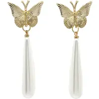 Avant Garde Pendientes 'Kristinaya' blanco
