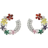 Avant Garde Pendientes 'Adrianana' plata
