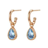 Hey Happiness Pendientes 'December Birthstone' oro rosa