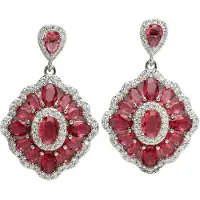 Avant Garde Pendientes 'Rosala' rojo