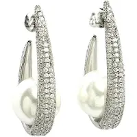 Avant Garde Pendientes 'Biancama' plata