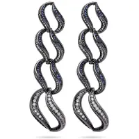 Avant Garde Pendientes 'Elenaia' azul oscuro