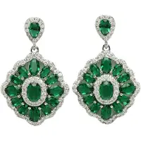 Avant Garde Pendientes 'Emiliaina' verde
