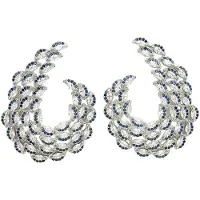 Avant Garde Pendientes 'Elenaka' azul