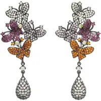 Avant Garde Pendientes 'Magdalenaya' mezcla de colores