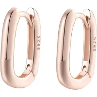 Hey Happiness Pendientes 'Ellipse' oro rosa