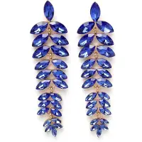 Avant Garde Pendientes 'Genevieveina' azul oscuro