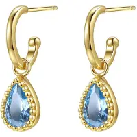 Hey Happiness Pendientes 'December Birthstone' oro