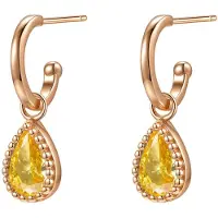 Hey Happiness Pendientes 'November Birthstone' oro rosa