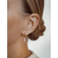 Hey Happiness Pendientes 'Double Pearl' oro