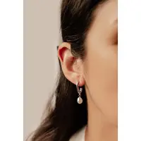 Hey Happiness Pendientes 'Chunky Pearl' plata