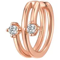 Hey Happiness Pendientes 'Duo' oro rosa
