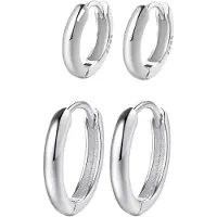 Hey Happiness Pendientes 'Balance Duo' plata