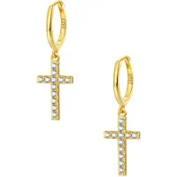 Hey Happiness Pendientes 'Kreuz' oro