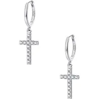 Hey Happiness Pendientes 'Kreuz' plata