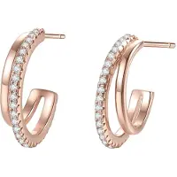 Hey Happiness Pendientes 'Duo Sparkle' oro rosa