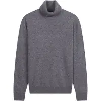 GOBI Cashmere Jersey 'Men's Essential Turtleneck Cashmere Sweater' gris denim