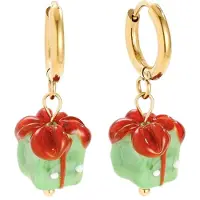 Cala Rose Pendientes 'EMERALD GIFT' oro
