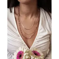 Hey Happiness Cadena 'Timeless Triple' oro rosa