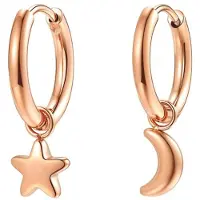 Hey Happiness Pendientes 'Lunar Glow' oro rosa