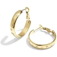 Cala Rose Pendientes 'STAR HOOPS' oro