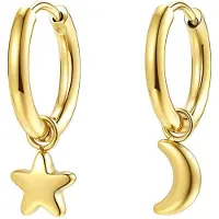 Hey Happiness Pendientes 'Lunar Glow' oro